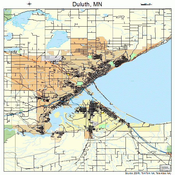 Duluth Minnesota Street Map 2717000 Duluth Minnesota Street Map 2717000
