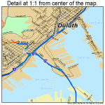 Duluth Minnesota Street Map 2717000