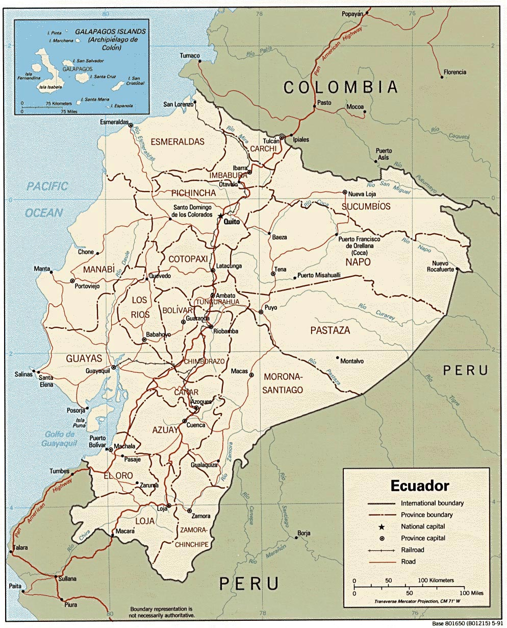 Ecuador Maps Printable Maps Of Ecuador For Download