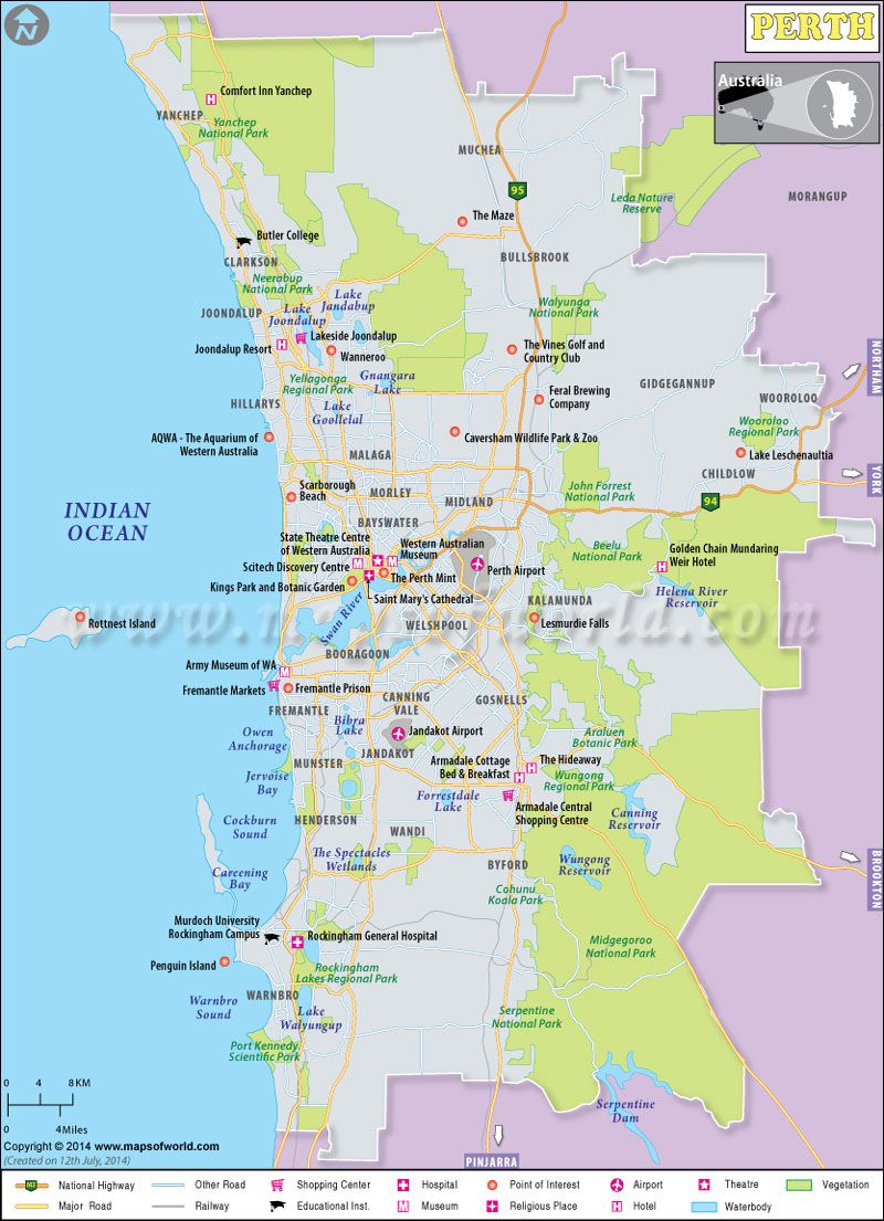 Explore map Of Perth Online Perth Australia Australia 