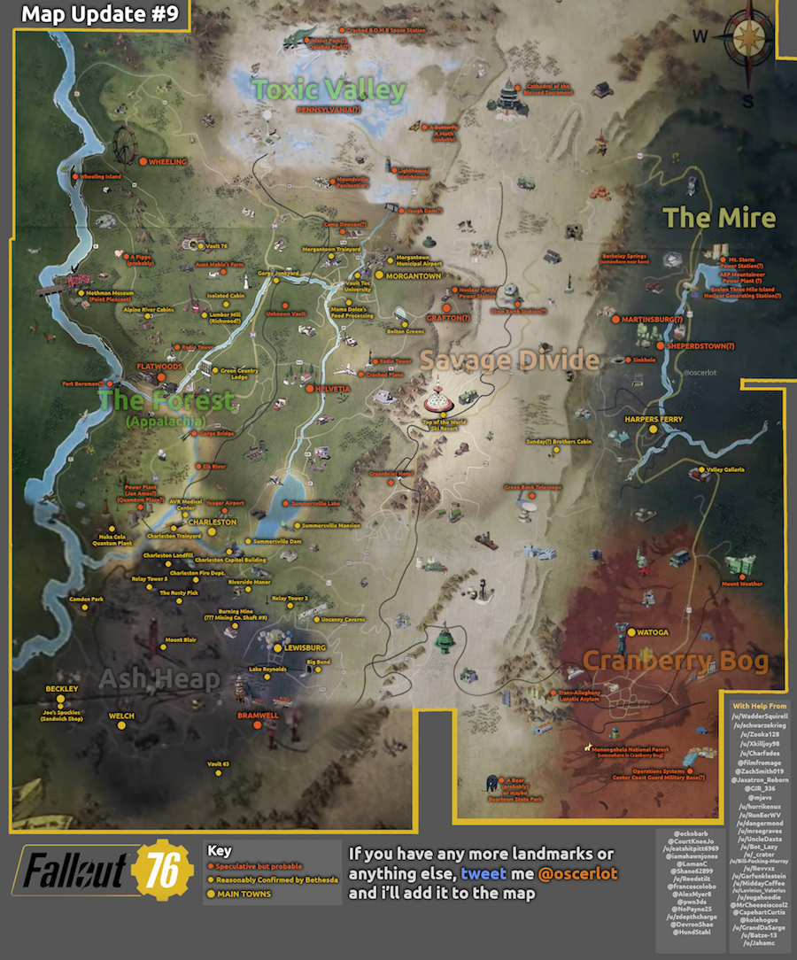 Fallout Fans Piece Together Fallout 76 Map Fallout Fans Piece Together Fallout 76 Map