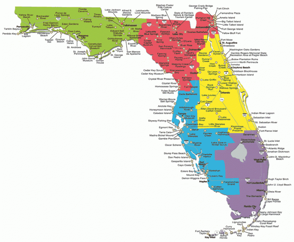 Florida State Campgrounds Map Printable Maps