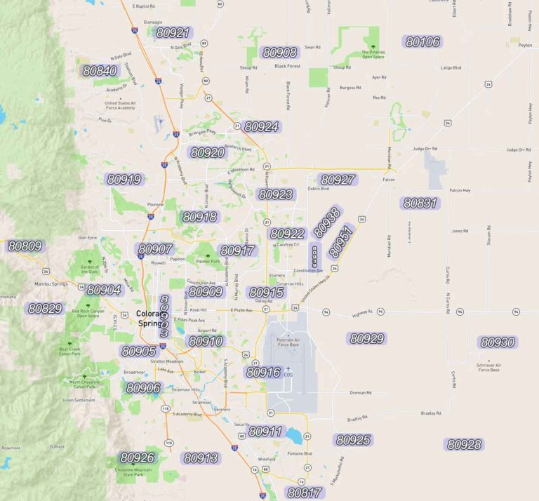 Free Colorado Zip Code Maps