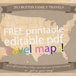 Free Editable Travel Map Printable Family Travel Map