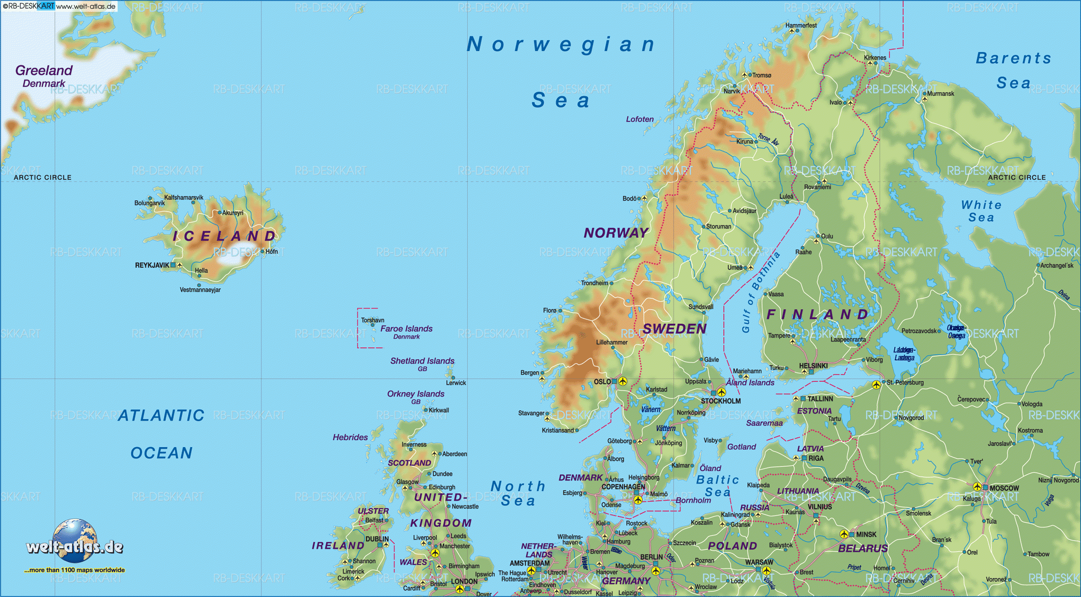Free Large Printable Map Of Northern Europe With Countries 