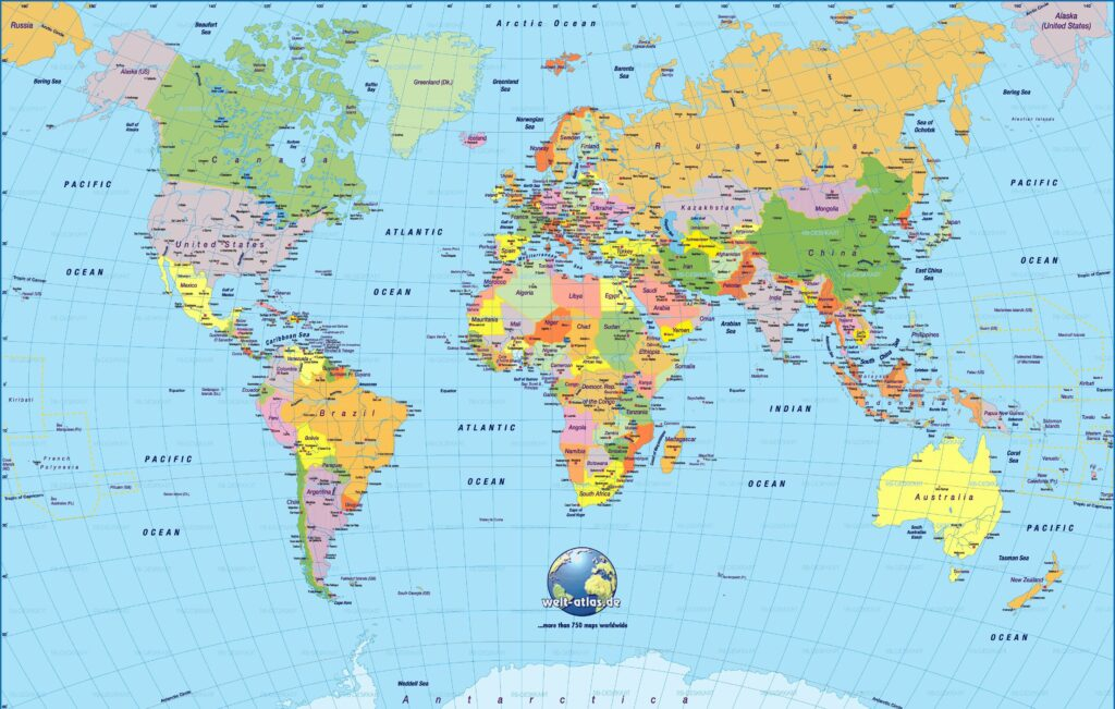 Free Large Printable World Map PDF With Countries World Free Large Printable World Map PDF With Countries World