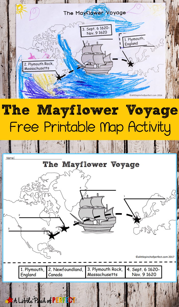 Free Mayflower Voyage Map Activity Free Homeschool Deals