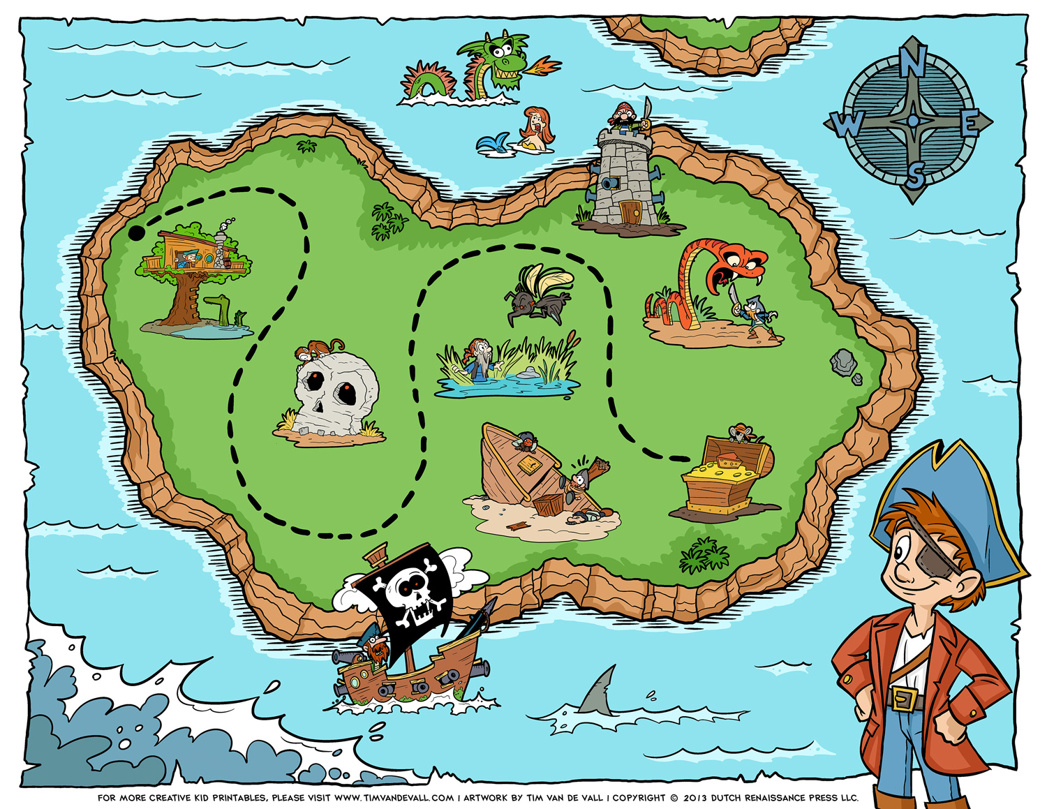 Free Pirate Treasure Maps For A Pirate Birthday Party 