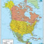 Free Political Map Of North America With Countries In PDF