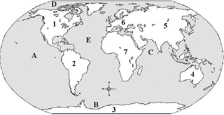 Free Printable Blank Map Of Continents And Oceans To Label