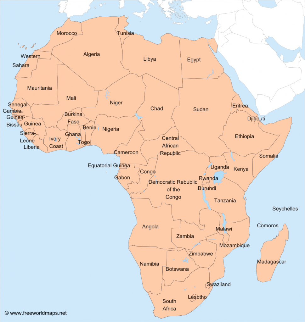 Free Printable Map Of Africa With Countries Printable Maps