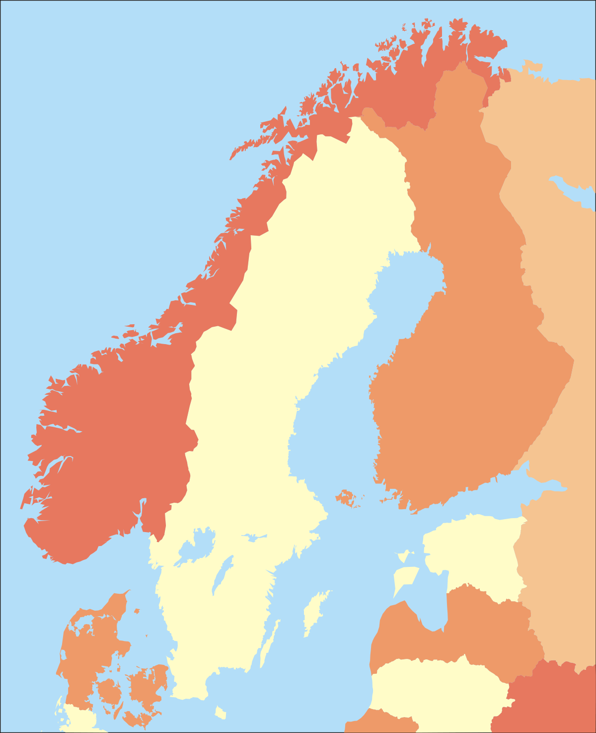 Free Printable Maps Of Scandinavia Free Printable Maps Of Scandinavia
