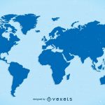 Free Vector Plain World Map Vector Download