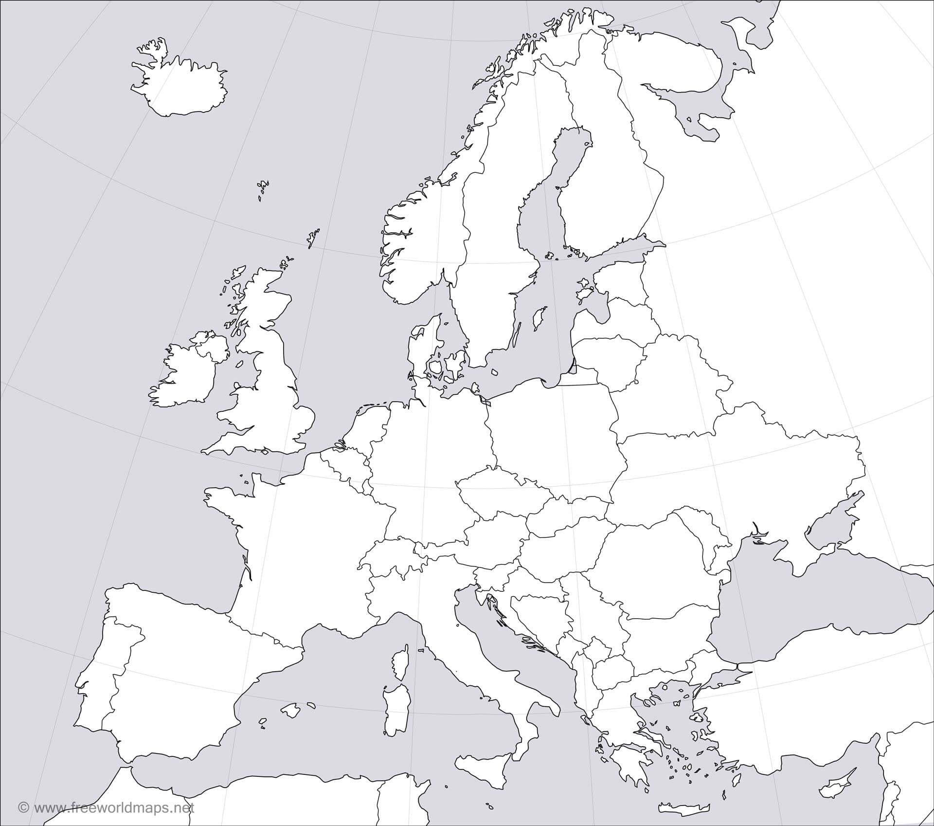 Full Large HD Blank Map Of Europe World Map With Countries