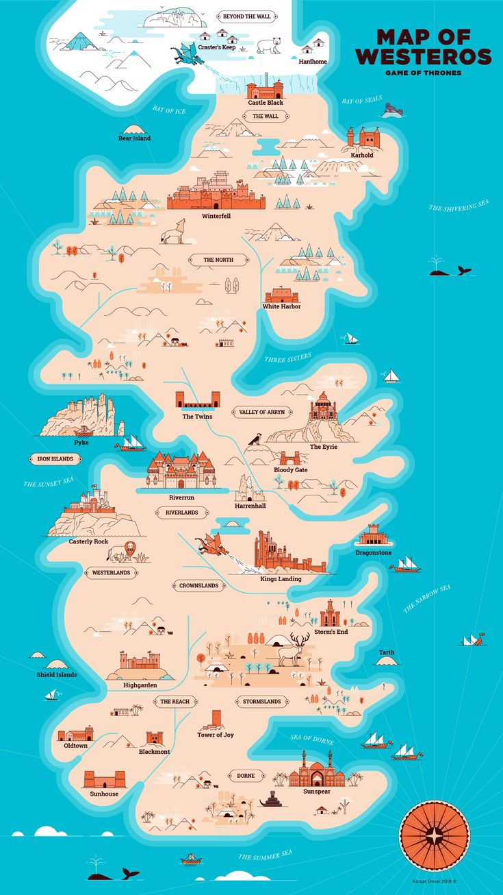 Game Of Thrones Map Illustration On Behance Game Of 
