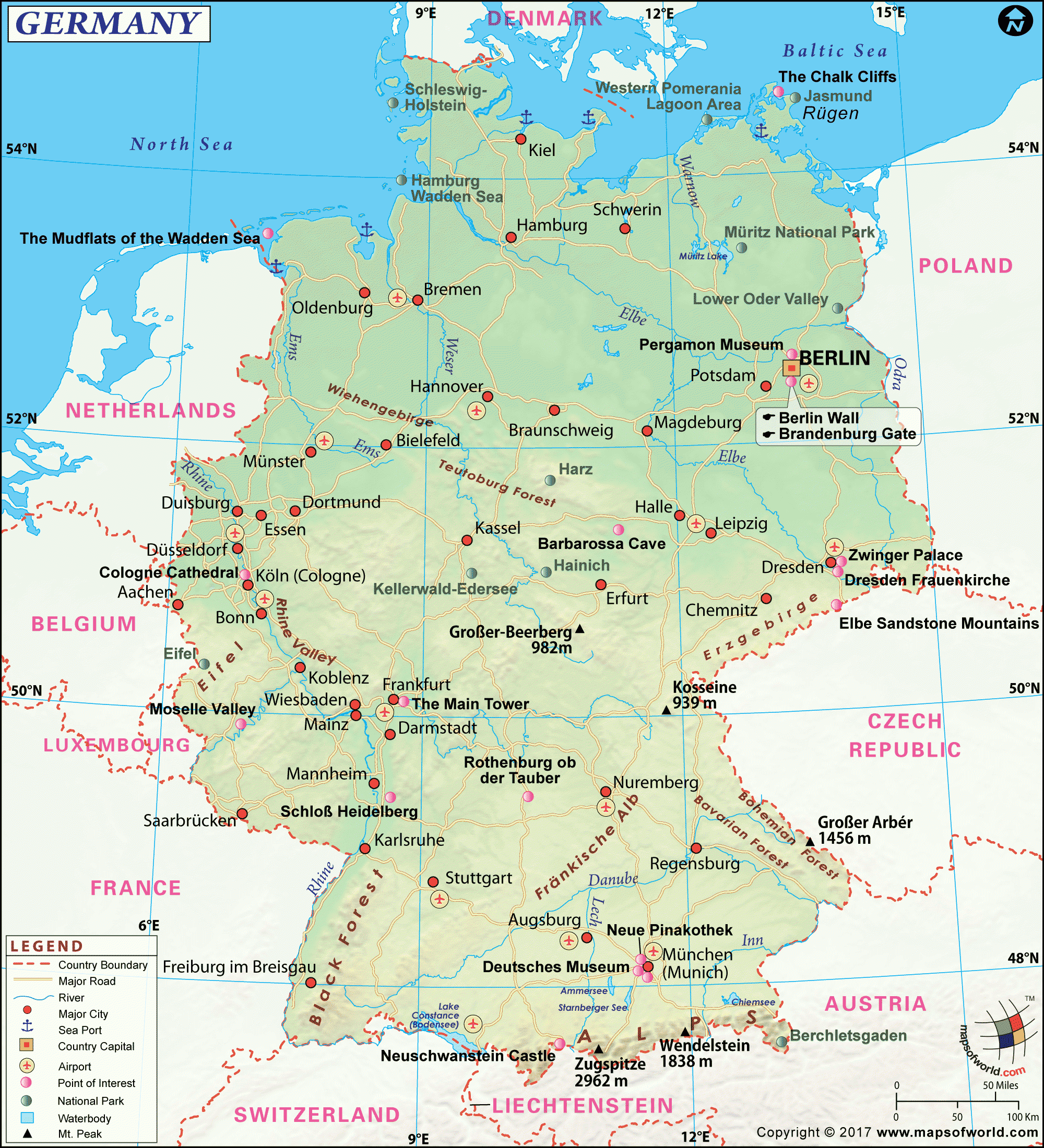 Germany Map Wallpapers Wallpaper Cave