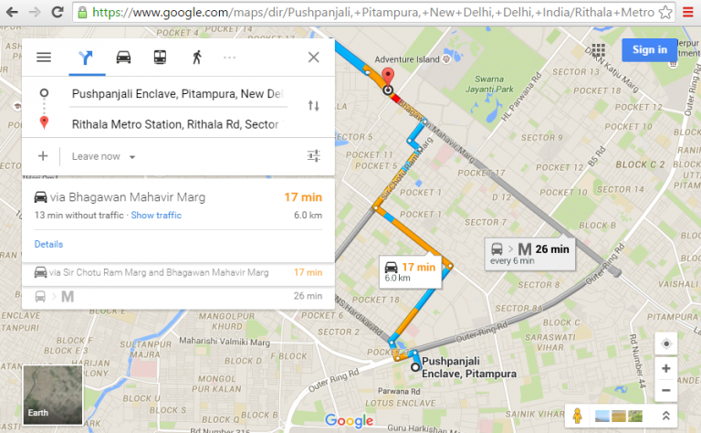 Google Maps API V3 How Show The Direction From A Point A