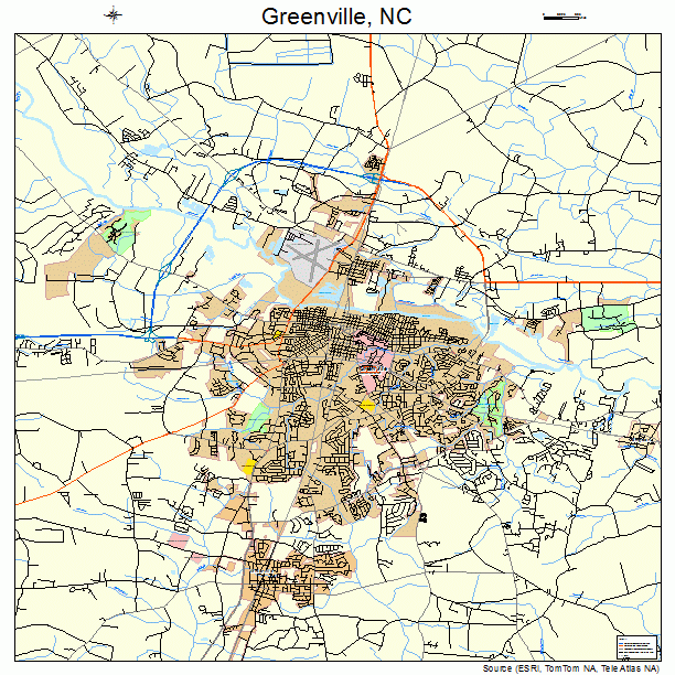 Greenville North Carolina Street Map 3728080