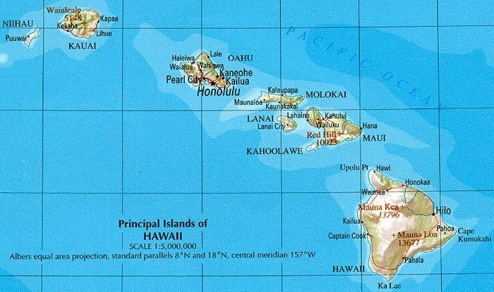 Hawaii Geographical Location Google Search Map Of 