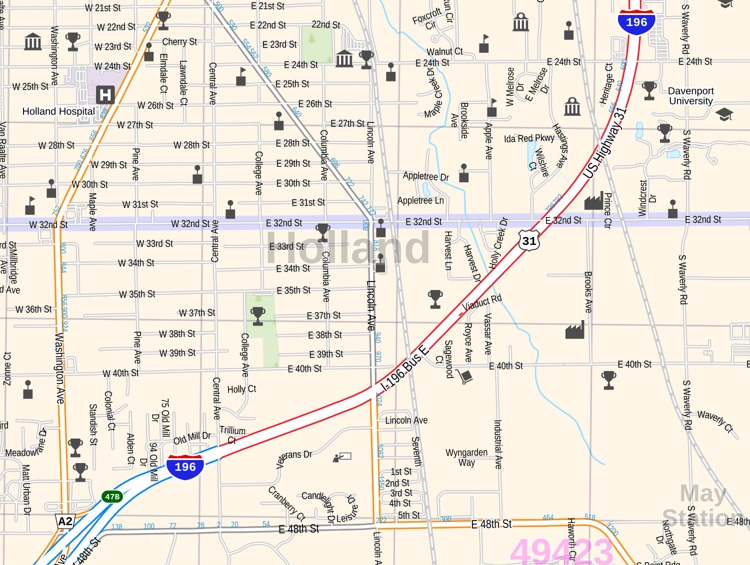 Holland MI Map