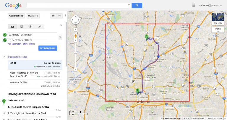 How Can I Specify Google Map With Driving Direction In