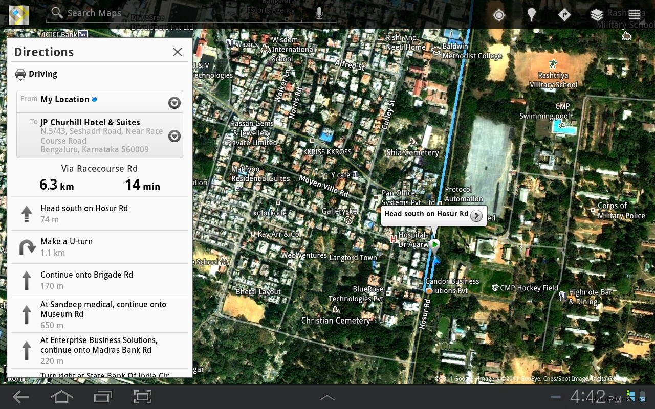 How To Find Directions With Google Maps On HoneyComb How To Find Directions With Google Maps On HoneyComb