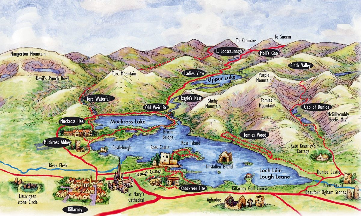 Image Result For Attraction Map Of Killarney National Park 