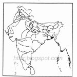 India Map Outline A4 Size Map Of India With States