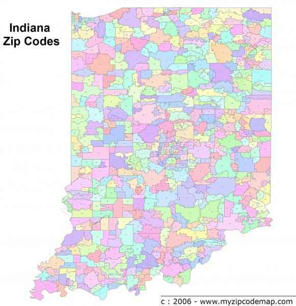 Indianapolis Zip Code Map HolidayMapQ