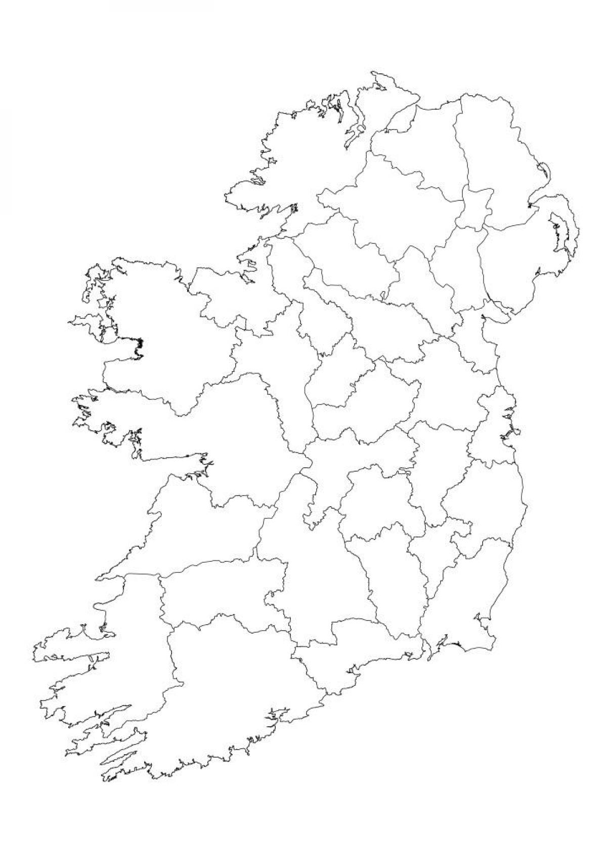 Ireland Blank Map Ireland Map Outline Northern Europe 