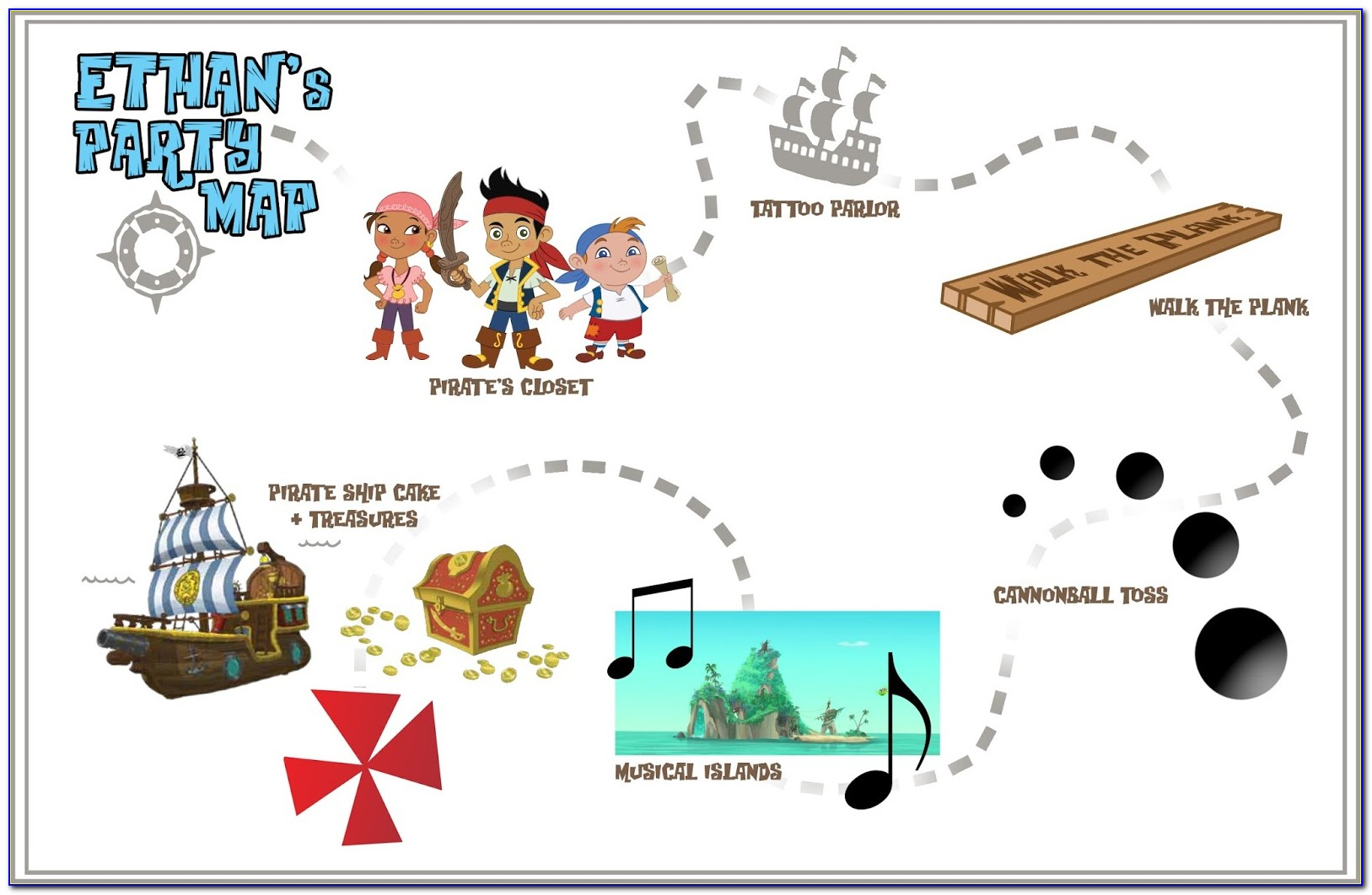 Jake And The Neverland Pirates Treasure Map Maps 