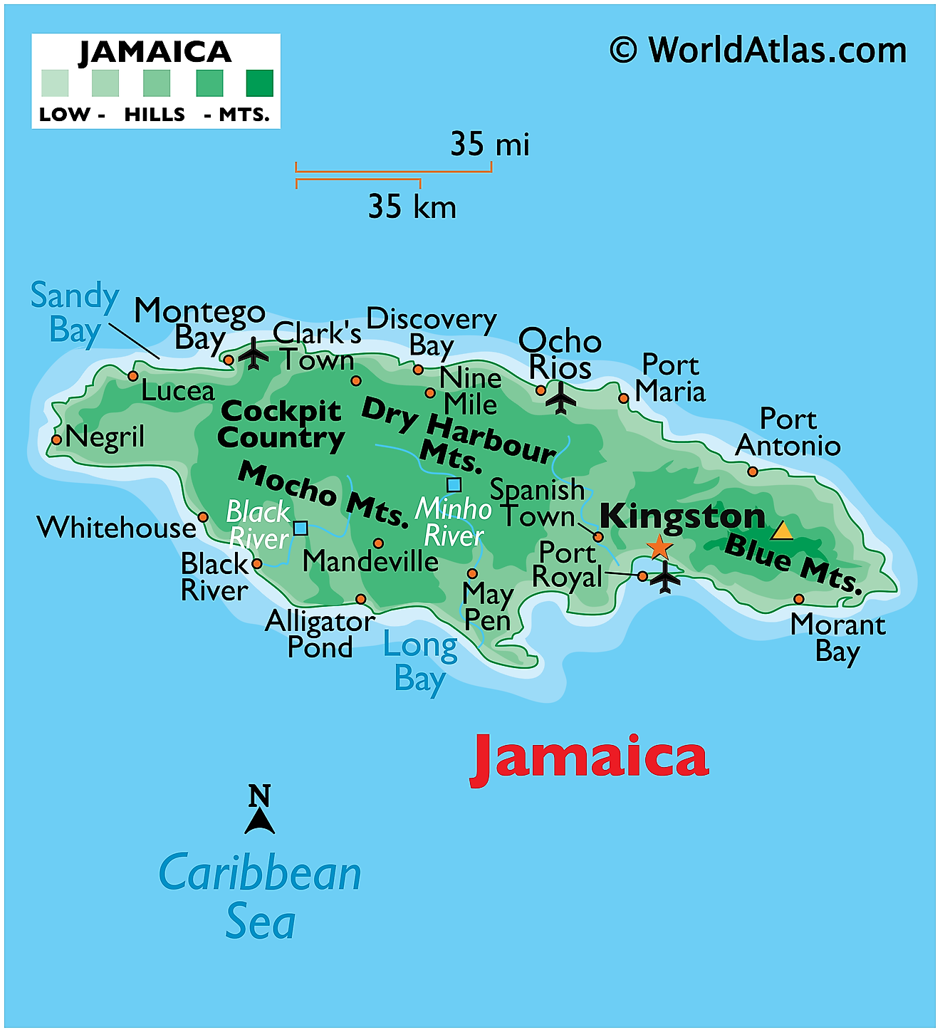 Jamaica Maps Facts World Atlas