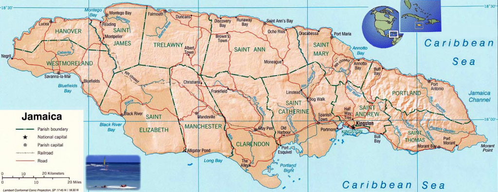 Jamaica Maps Maps Of Jamaica Regarding Printable Map Of 
