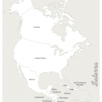 Labeled Printable North And Central America Countries Map