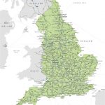 Large Detailed Highways Map Of England With Cities