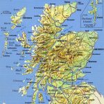 Large Detailed Map Of Scotland With Relief Roads Major