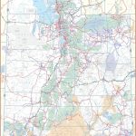 Large Detailed Tourist Map Of Utah With Cities And Towns