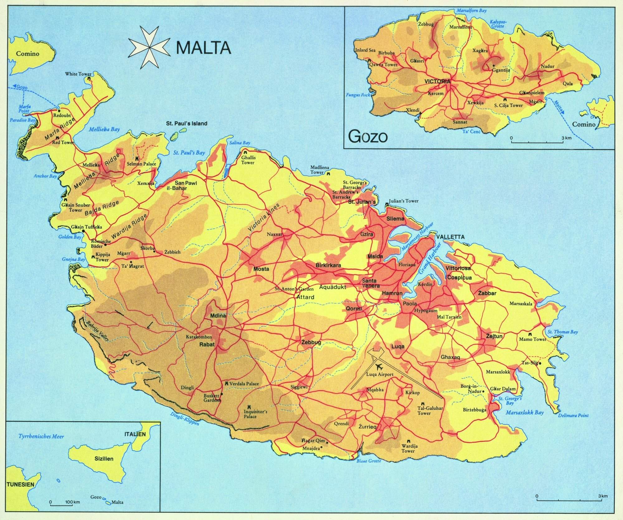 Large Malta Island Maps For Free Download And Print High 