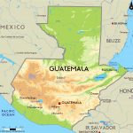 Large Physical Map Of Guatemala With Major Cities