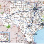 Large Roads And Highways Map Of Texas State With National