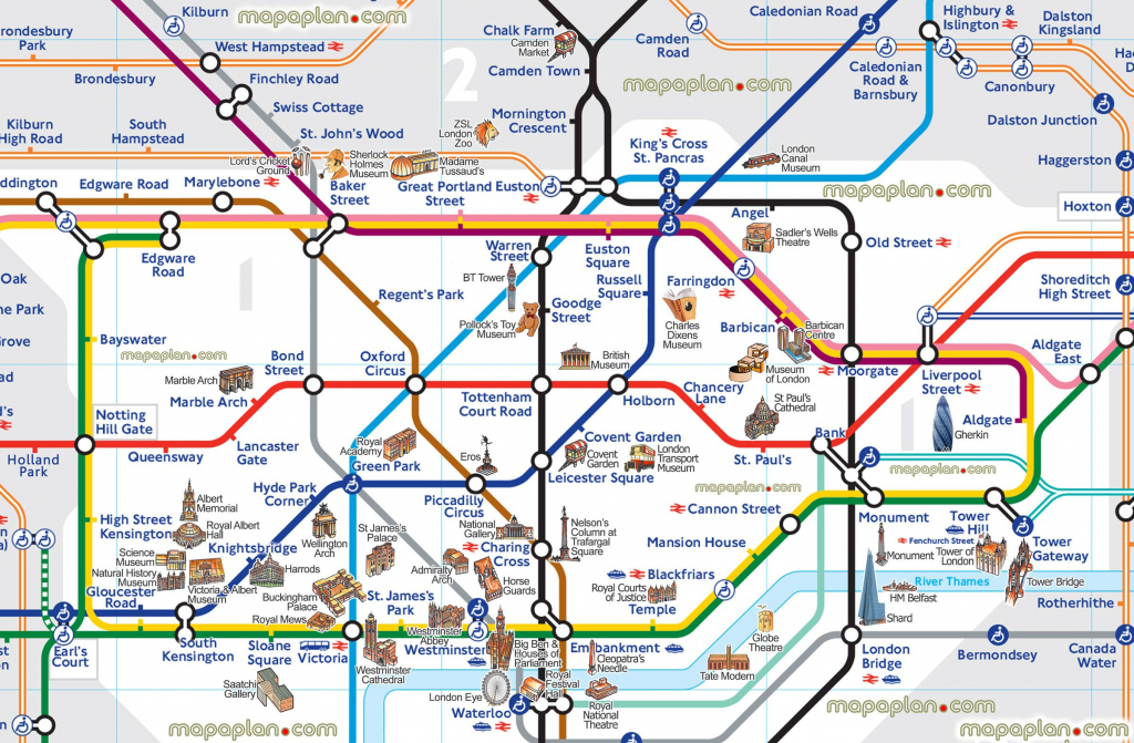 London Map Tube With Attractions Underground Throughout London Map Tube With Attractions Underground Throughout