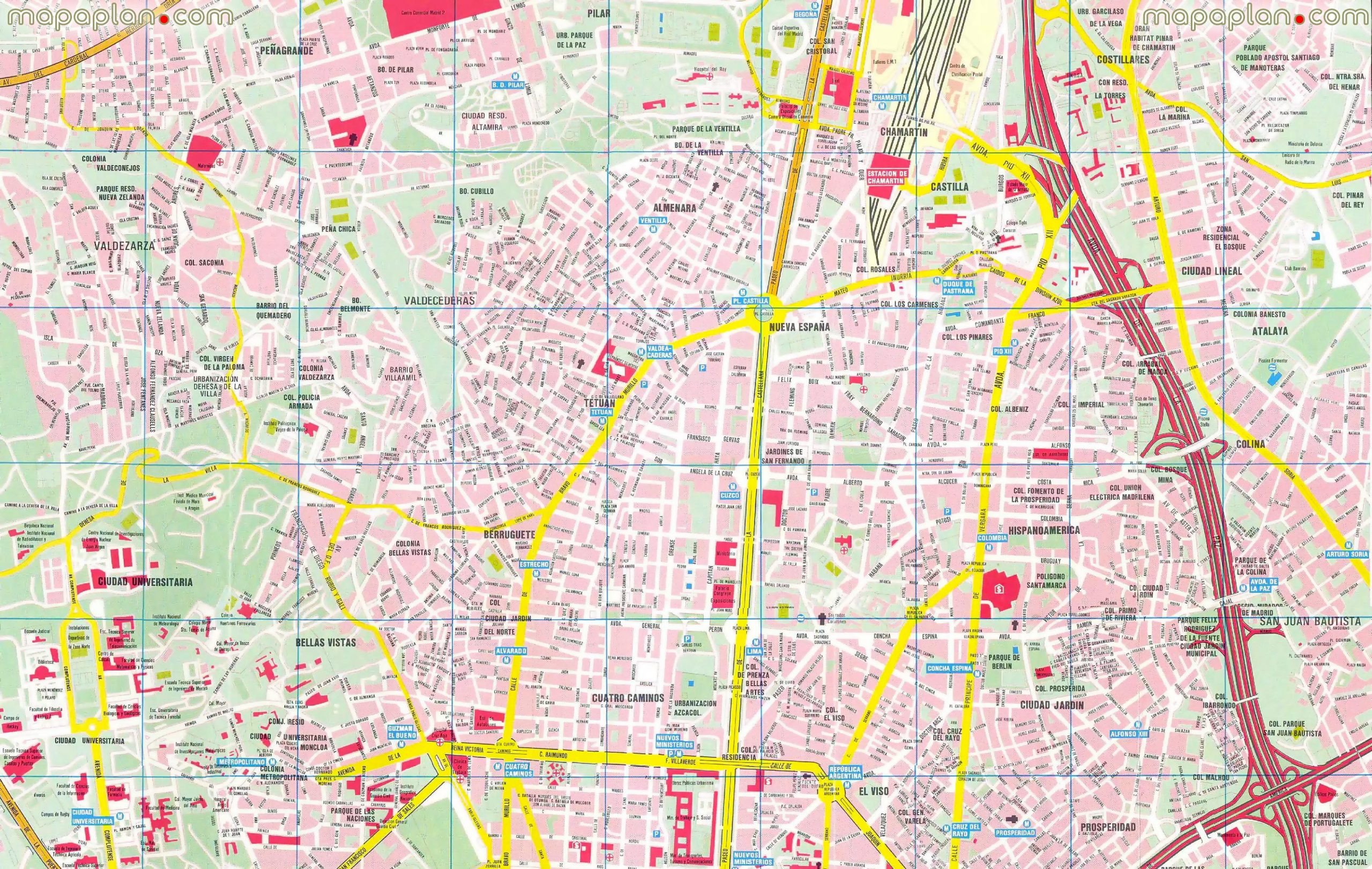 Madrid Map Download The Virtual Explorer Map Showing 