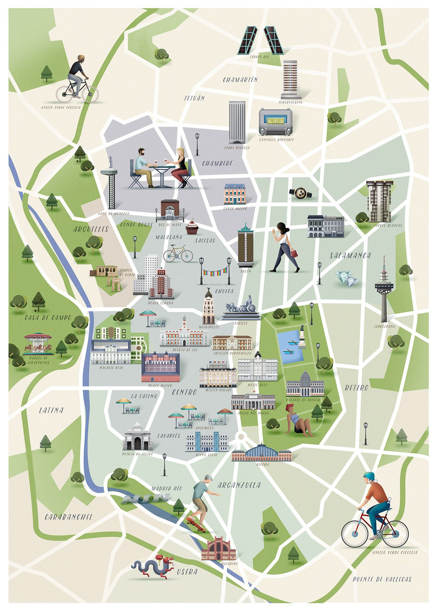 Madrid Map Traveler Magazine On Behance Madryt