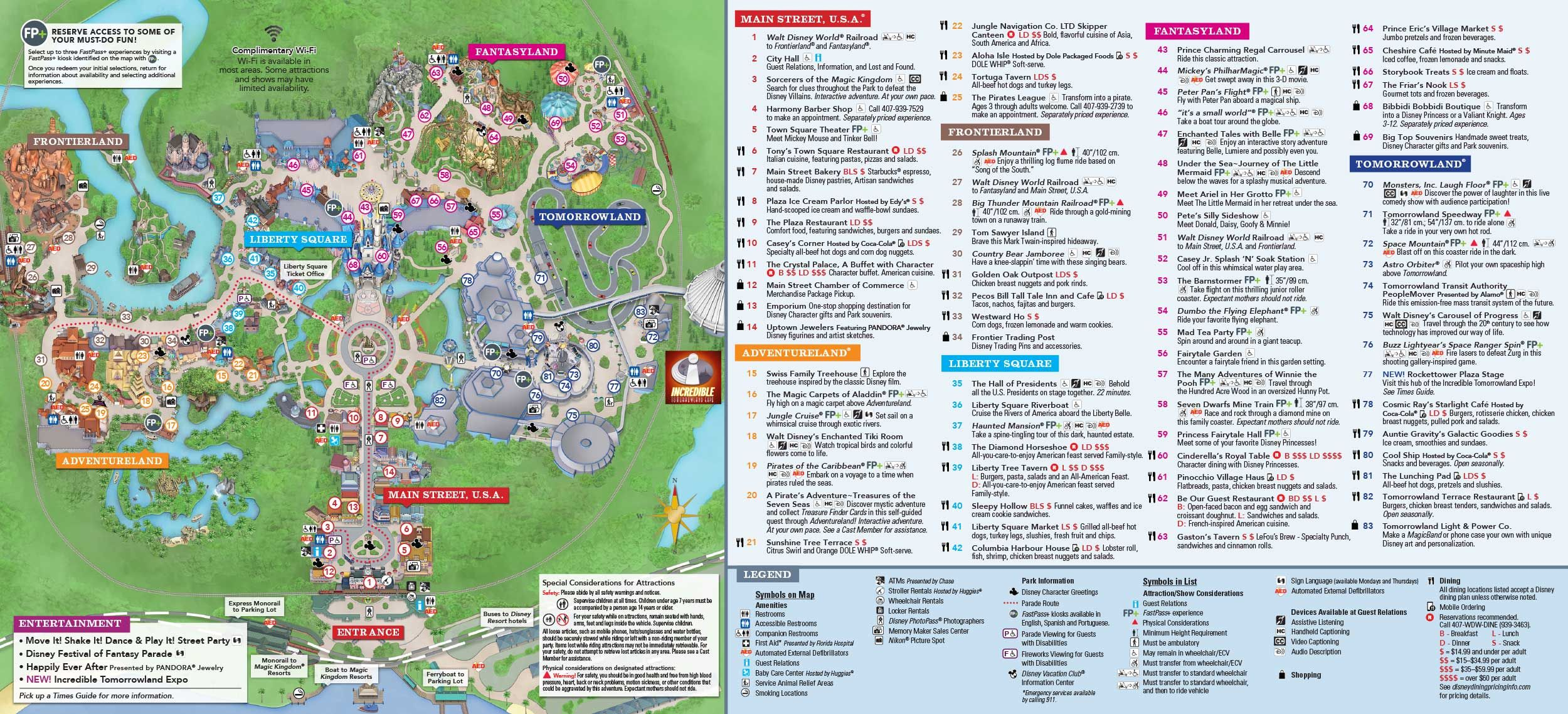 Magic Kingdom Park Map Disney World Map Disney World 