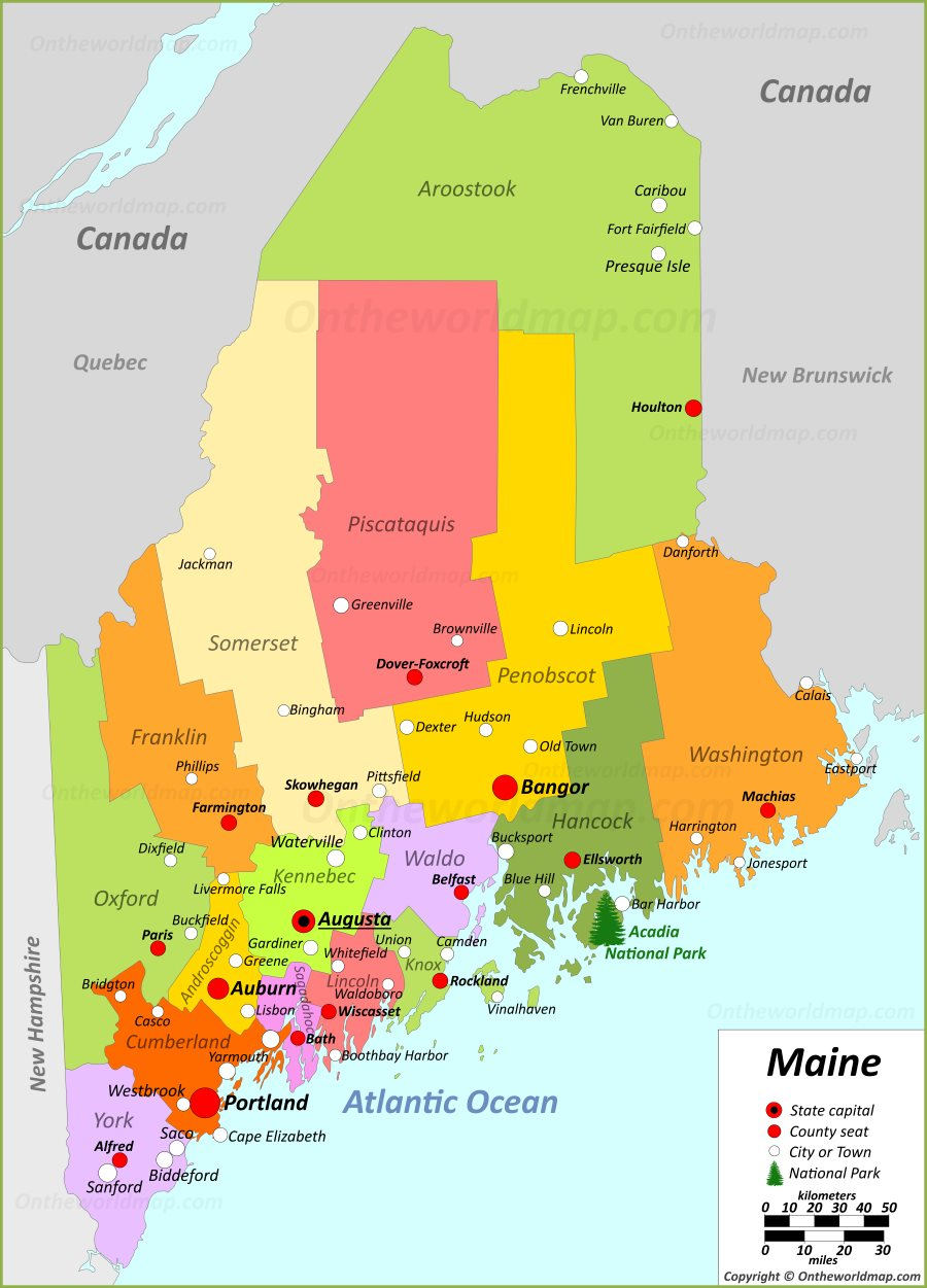Maine State Maps USA Maps Of Maine ME 