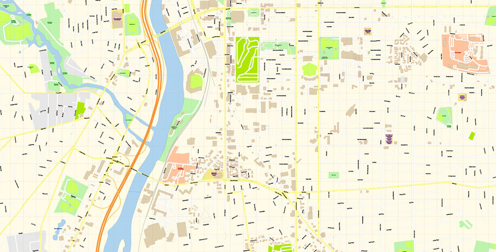 Manchester New Hampshire PDF Map Vector Exact City Plan Manchester New Hampshire PDF Map Vector Exact City Plan