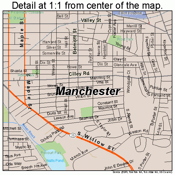 Manchester New Hampshire Street Map 3345140 Manchester New Hampshire Street Map 3345140