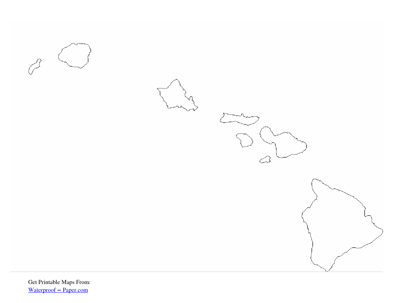 Map Hawaii Outline Map Of Hawaii Map Hawaii