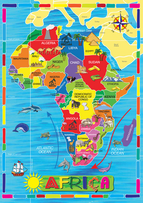 Map Of Africa Puzzle Inspire2learn