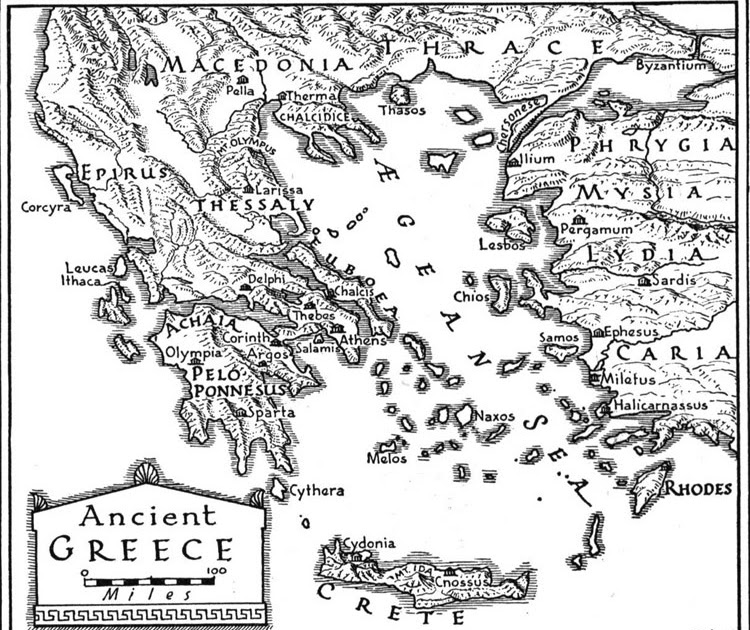 Map Of Ancient Greece Free Printable Maps